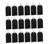 LABRIMP 32 Piezas Mini Etiquetas Pizarra de Madera Doble Cara Carteles Colgantes para Botellas Bodas y Cestas Prácticas y