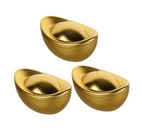 LABRIMP 3piezas Cajas de Dulces de Hojalata Forma Lingote Caja de Metal Pequeña Tapa para Recuerdos de Boda y Almacenamiento de Té