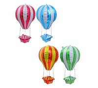 LABRIMP 4 Globos de Fiesta Forma de Globo Aerostático de Película de Aluminio para Decoración Creativa y Resistente en Fiestas y Sesiones de Fotos