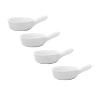 LABRIMP 4 Mini Platos de Cerámica para Salsa Asa, Porta Condimentos para Restaurante, Mini Tazas para Mojar Salsas y Aperitivos, Vajilla para Buffet y Uso Doméstico