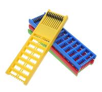 LABRIMP 4 Soportes para Aparejos de Pesca, Organizador Compacto para Líderes y Líneas, Material Duradero Resorte Elástico, Colores Amarillo Rojo Verde Azul, Adecuado para Almacenamiento