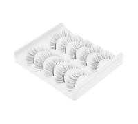 LABRIMP 5 pares Pestañas Postizas de Fibra Química Suaves Naturales para Mujeres Volumen Realista y Fácil Aplicación para Bodas Fotografía y Fiesta