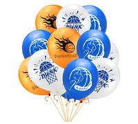 LABRIMP 50 piezas Globos de Látex Baloncesto Unidades Decoración Temática Naranja para Fiestas de Cumpleaños Deportivos