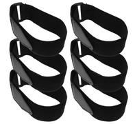 LABRIMP 6 Piezas Correas de Pie para Máquina y Elíptica, Nylon Negro | Cierre, Soporte Acolchado y Transpirable, Instalación Rápida, Recambio para Pedales Estáticos y Uso Doméstico