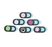 LABRIMP 6 Piezas Cubierta Deslizante para Webcam con de de Animal Protección de Privacidad Hacking para Laptop Tablet y Móvil Accesorios para Seguridad y Protección de