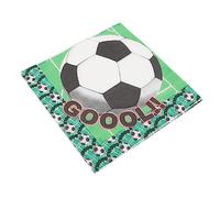 LABRIMP 60 Piezas Servilletas de Fútbol Verde para Decoraciones de Cumpleaños y Fiestas Accesorios Prácticos para Celebraciones de Fútbol para Eventos y Presentaciones Temáticas