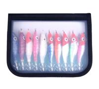 LABRIMP Accesorios de Pesca señuelos metálicos de camarón 10 Piezas Luminosas para Uso en Pesca al Aire Libre con función de Almacenamiento, Aptos para Red Tip y Snakehead