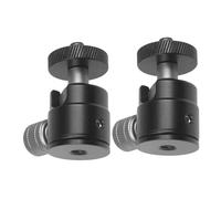 LABRIMP Adaptador de Montaje Bola Esférica para Trípode de Aleación de Aluminio Soporte Ligero y Estable Negro Paquete de 2 Piezas para Cámara y Proyector
