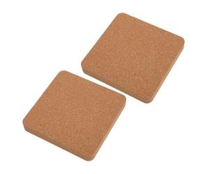 LABRIMP Almohadilla de Estampación de Corcho 2 Piezas para Coser Cuero, 150x150x20 mm, Base Antideslizante, para y Talleres de Marroquinería