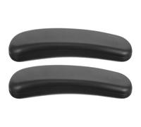 LABRIMP Almohadillas Cojín Cómodo para Reposabrazos de Silla de Oficina en PU Negro, Ajustables y Ergonómicas para Reducir Presión en Brazos y Uso en Sillas de Escritorio