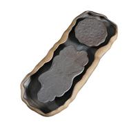 LABRIMP Bandeja de Cerámica Ceremonia del Drenaje Pequeña Material Cerámico para Dos Personas Uso Doméstico Diseño Práctico