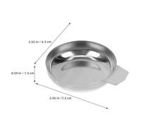 LABRIMP Bandeja de Pesaje para Báscula Digital 5 Piezas Acero Inoxidable para Joyas y Alimentos, Platillo Compacto Reutilizable Fondo Plano para Mediciones Precisas en Cocina y Tienda