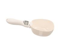 LABRIMP Báscula Digital Cucharas Medidoras Alta Precisión para Comida Seca Mascotas con Pantalla LCD y Cuchara Desmontable Blanca