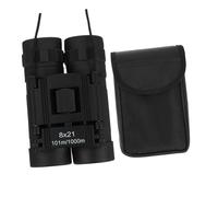 LABRIMP Binoculares Compactos 8x21 para Adultos y Niños, Plegables y Ligeros, Resistentes Al Agua, Portátiles para Observación De Aves, Conciertos y Viajes Exteriores, Color Negro