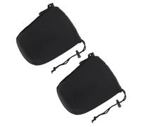 LABRIMP Bolsa para Lentes De Cámara DSLR Neopreno Resistente a Golpes Térmica Flexible 2 Unidades Tamaño Pequeño Protección para Lente De 11 Cm Negro Uso Fotográfico
