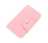LABRIMP Bolsa para Plantillas de Uñas de Pu Rosa 20 Ranuras, Soporte Portátil y Fácil de Abrir para Placas de Estampación de Uñas