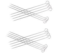 LABRIMP Brochetas de Barbacoa Reutilizables 30 Piezas Acero Inoxidable 20 Cm Brochetas para Arreglar Pavo Palitos sin Óxido Utensilios para Asar al Aire Libre Campamentos Parrilla