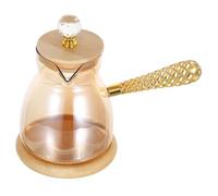 LABRIMP Cafetera Turca de Vidrio con Mango Resistente al Calor Calentador de Leche para Estufa Versátil para Café y Fundir Mantequilla Cocina Moderna