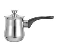 LABRIMP Cafetera Turca Pequeña de Acero Inoxidable 180 Ml con Tapa para Estufa Cacerola Multifuncional para Calentar Leche y Derretir Mantequilla Adecuado para Cocina y Uso Exterior