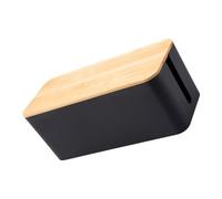 LABRIMP Caja Organizadora de Cables Mediana con Diseño de Madera Protección Anti-Electricidad Almacenamiento Seguro para Enchufes y Gestión de Líneas Hogar y Oficina