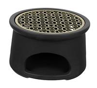 LABRIMP Calentador de Velas de Cerámica para Tetera Soporte para Derretir Cera Decorativo y Práctico para Salas de y Oficinas Negro Grande