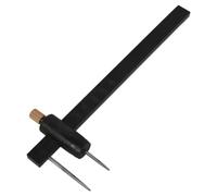 LABRIMP Calibradores para arte en arcilla y cerámica, calibrador de plástico negro, herramienta ligera para medición y transferencia de tamaño en escultura y manualidades, 7.16X2.87X0.62