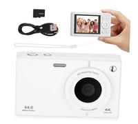 LABRIMP Cámara Digital 4K para Niñas Cámara Retro Pequeña para Adolescentes Color Blanco PC