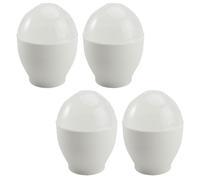 LABRIMP Cocedor de Huevos para Horno Microondas 4 Piezas de Pp Blanco, Mantiene la Humedad y Cocina Desayunos Rápidamente, Accesorio Adecuado Cocina