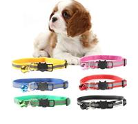 LABRIMP Collar Reflectante Ajustable y Campana de Nylon Hebilla de Seguridad 6 Piezas para Mayor Protección y Comodidad Color Aleatorio para Perros Pequeños y Gatos