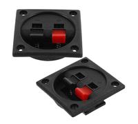 LABRIMP Conectores de Bornes de Conexión para Altavoces 2 Piezas Terminales de Caja de Altavoz Negros de Metal Conectores de Altavoz de Audio para Cine en Casa y Sistemas de Sonido