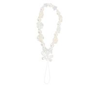 LABRIMP Correa para Móvil con Imitación Perlas y Lazo Rosa Pulsera con Cuentas Decorativas Resistente y Elegante Accesorio para Teléfonos y Cámaras