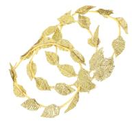 LABRIMP Diadema de Boda Dorada de 3 Piezas Hojas Artificiales, Tocado Romano para Novia y Dama Especial, Accesorios Cabello en Fiestas, Halloween y Ceremonias