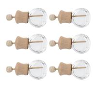 LABRIMP Difusor de fragancia reutilizable con clip para aire acondicionado de coche, 6 unidades de madera y vidrio, ideal para padres y amigos