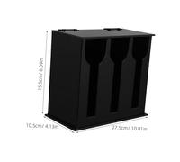 LABRIMP Estante de almacenamiento compartimento para utensilios portacucharones soporte para cuchara de cocina bandeja de utensilios con tapa Acrílico Negro