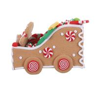 LABRIMP Estatua del Hombre de Jengibre Trineo para Decoración Navideña para Fiestas Hecha de PVC Suave Colección de Adornos de Hombrecito de Jengibre