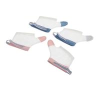 LABRIMP Guantes para Bebés Ajustables Antisucción de Nylon Blanco Diseño Transpirable y Protección contra Arañazos, Pack de 2 Pares para Recién Nacidos y Lactantes
