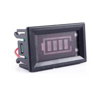 LABRIMP Indicador Pantalla LED de 4 Segmentos Digital Batería de 12v Medir Capacidad y Estado de Batería Carcasa de Plástico Negro para Automóvil