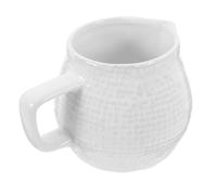 LABRIMP Jarra de Cerámica para Salsa y Crema con Asa Diseño Elegante para Café Té y Restaurante Versátil y Fácil de Limpiar