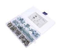 LABRIMP Juego de 100 Tuercas en Acero Manganeso Acero Inoxidable 6 Tamaños y Clips de Fijación para Coche Portátil Estuche Plástico para Proyectos y Entornos Marinos