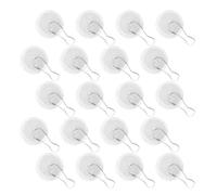 LABRIMP Juego de 80 Ganchos Adhesivos Extraíbles para Techo Discos Redondos Transparentes, Autoadhesivos y Versátiles para Colgar Decoraciones en Bodas y Dormitorios