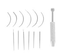 LABRIMP Kit de Perforación de Acero Inoxidable para Labios y Pendientes de Respaldo Plano Durabilidad Prolongada y Soporte para Joyería de Rosca Interna y Externa