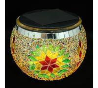 LABRIMP Lámpara Solar de Jardín Decorativa de Mosaico Luz LED para Exteriores Luz de Césped Energía Solar Resistente Intemperie Adecuado para Patio y Terraza Nocturna Ambiental