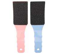 LABRIMP Lima para Pies de Doble Cara 2 Piezas Mango Curvo, Herramienta Exfoliante Manual de Plástico Resistente, Quita Durezas y Piel Muerta para Cuidado de Pies y Talones Agrietados,