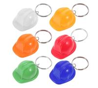 LABRIMP Llavero de Mini Casco de Construcción Multicolor 6 Piezas para Fiestas Infantiles Accesorio Ligero y Divertido para Bolsos y Regalos Temáticos de Obra