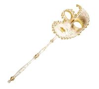 LABRIMP Máscara De Fiesta De Baile A with Dress For Prom Gras Mardi On Masquerade Fancy Cosplay Máscara De Veneciano Stick Party Women Ball Holding Máscaras De Disfraces