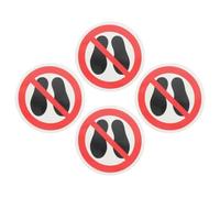 LABRIMP Pegatinas de no tocar no pisar 4 piezas vinilo adhesivo de advertencia para protección de superficies en supermercados y oficina