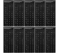 LABRIMP Pegatinas De Teclado En PortuguéS con Letras Blancas 10 Piezas Protectoras para Teclado Universal De Computadora Accesorios De Reemplazo para De Laptop FáCil InstalacióN Y Uso