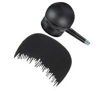 LABRIMP Peine para la línea del cabello, fibra capilar, juego de 2 piezas, plástico y silicona, negro, para hombres y mujeres, uso diario y viaje