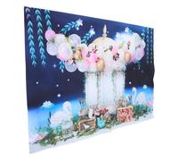 LABRIMP Photography Background For Shower Photo Backdrop Cloth Lightweight Portable Fabric For Studio Birthday Preschool Family Photoshoots