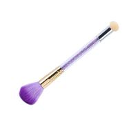 LABRIMP Pincel de Uñas Doble Cabezal Esponja y Fibra para Decoración y Aplicación de Polvo Brillante, Herramienta Resistente para Salón y Uso Doméstico